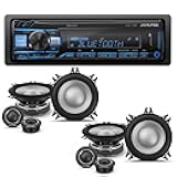 Alpine UTE-73BT Mech-Less Digital Bluetooth Media Receiver with 2 Pairs Alpine S2-S40C Type S 4