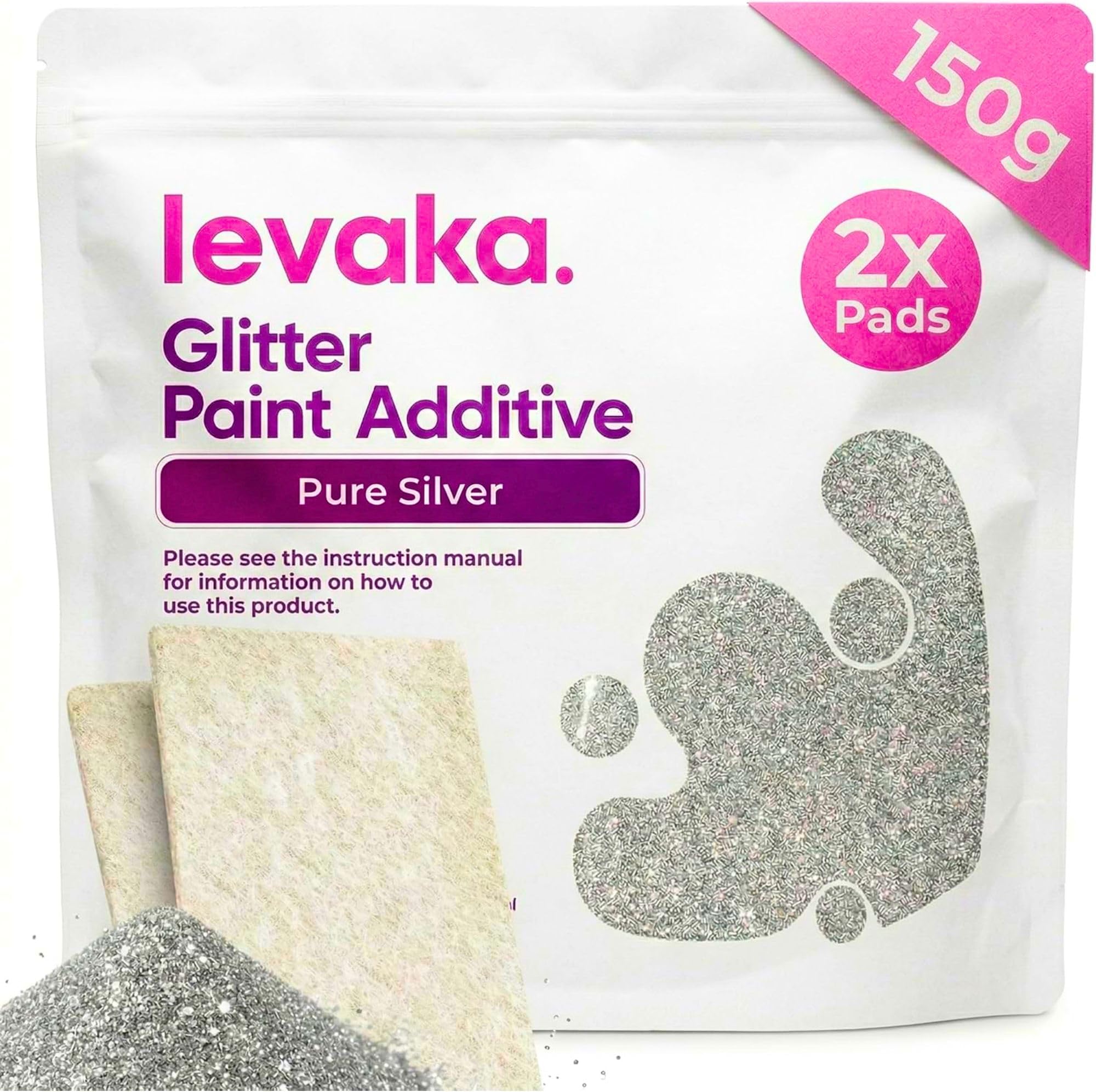 Glitter Paint Additive Pure Silver