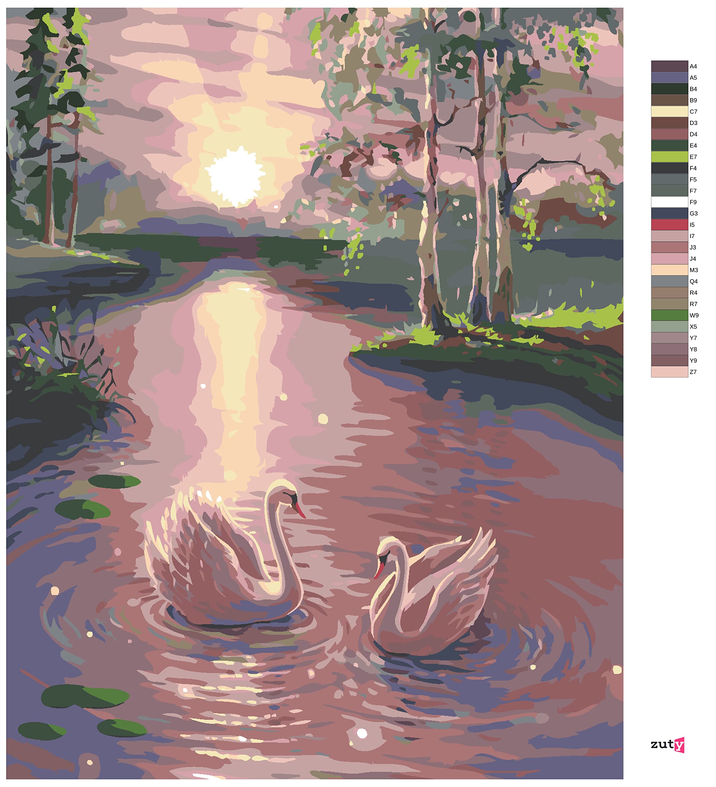 Malowanie według liczb - PRZYSSAWKA NA WODU 80 x 100 cm z blejtramem (już napięty)