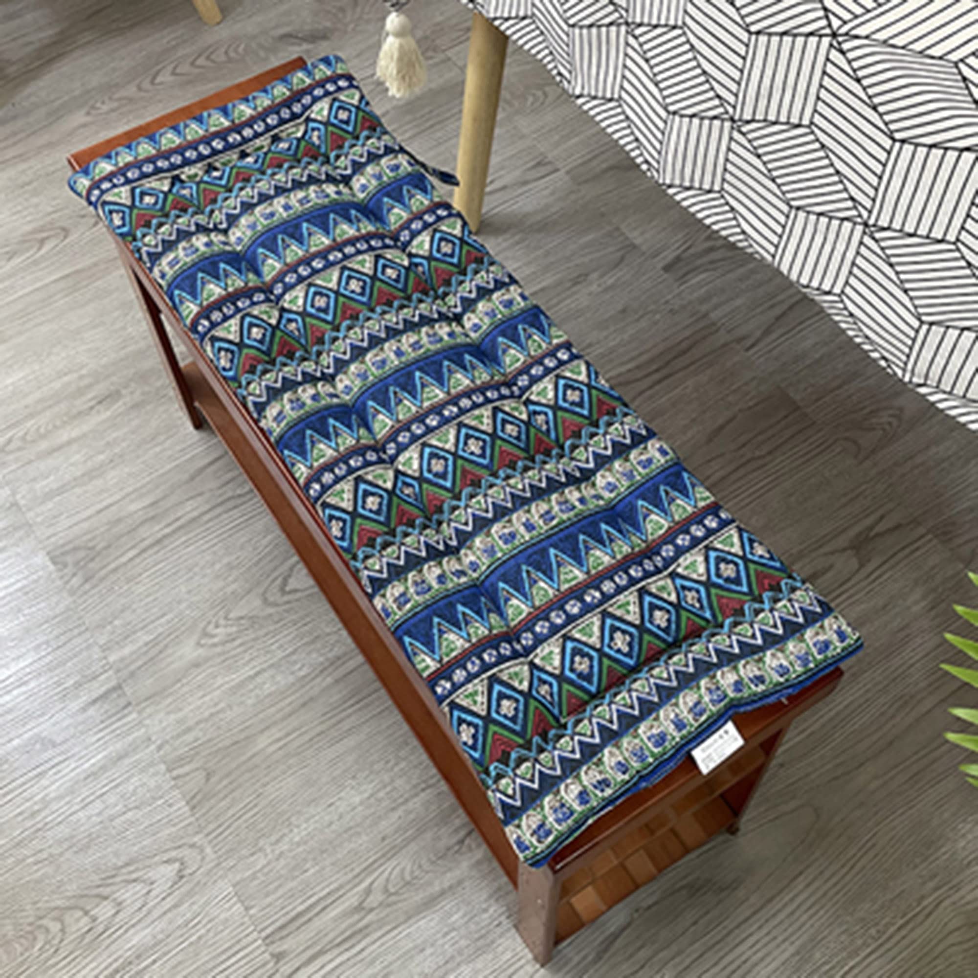 Panchina per esterni e interni, cuscino lungo per patio, portico, altalena, con lacci, 180 x 40 cm, ideale per finestra a golfo, giardino, divano Sle 3