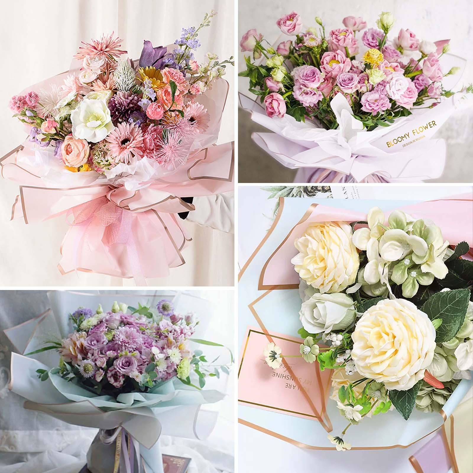 20 Fogli Di Carta Regalo QISF: Impermeabile E Chic Per Ogni Confezione! (Rosa, 58x58 Cm)
