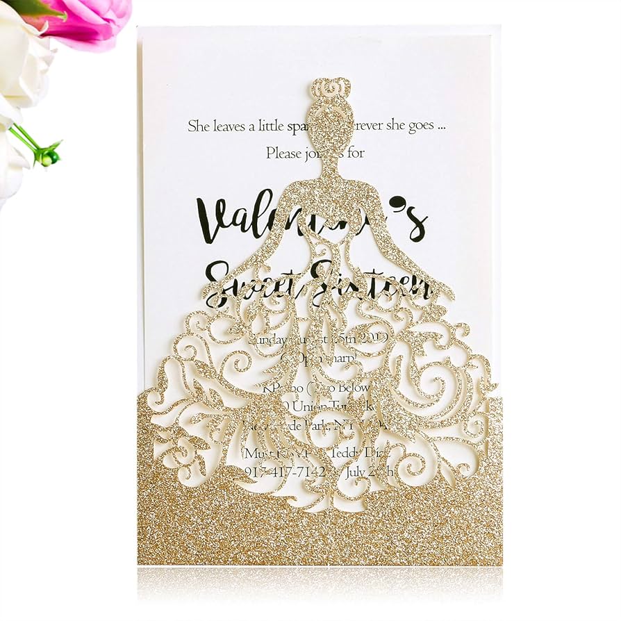 amazon-com-ponatia-25pcs-crown-gold-glitter-quinceanera-invitations-laser-cut-invitations-cards-with-envelopes-printable-inner-sheets-for-birthday-baby-shower-quincea-era-party-invite-xv-a-os-quince-home-kitchen for Free Printable Quinceanera Birthday Cards Amazon.com: ponatia 25PCS Crown Gold Glitter Quinceanera Invitations, Laser Cut Invitations Cards With Envelopes, Printable Inner Sheets For Birthday, Baby Shower, Quinceañera Party Invite, XV Años, Quince : Home & Kitchen for Free Printable Quinceanera Birthday Cards