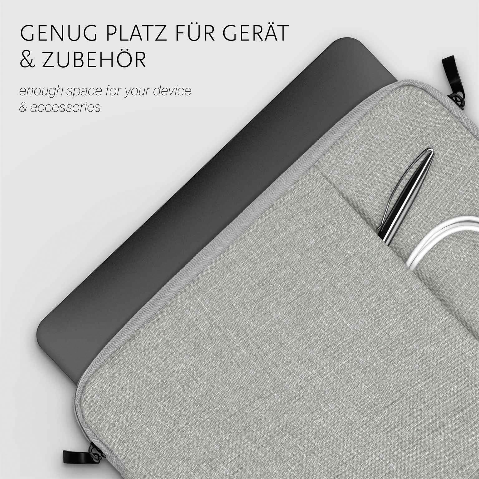 moex Custodia per tablet Huawei MatePad 11.5 (2025) Custodia con cerniera e scomparto per accessori, nylon tessuto custodia morbida imbottita, custodia protettiva minimalista Dash Case, grigio