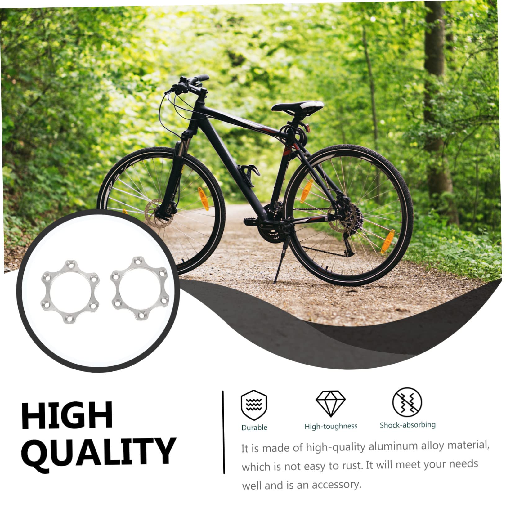 SUPVOX 2pcs Bicycles Hub Adapters 6-hole Disc Brake Pads Aluminum Alloy Easy Install Disc Brake Conversion Seats