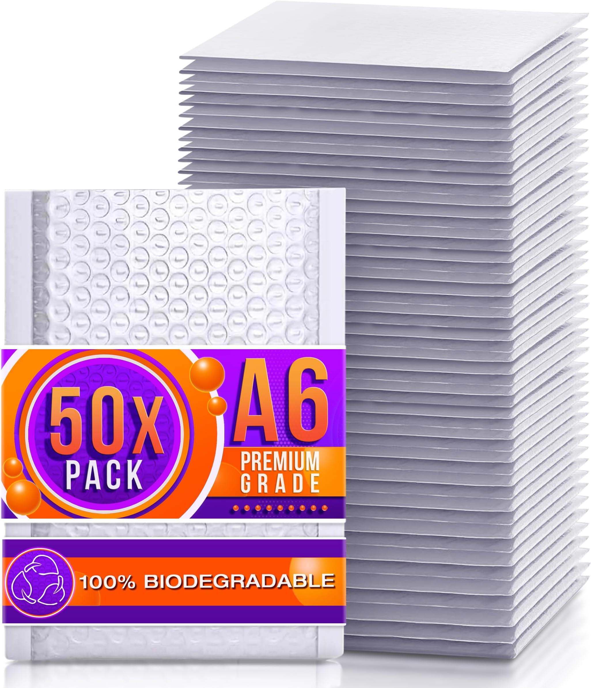 ScandiClip Black Padded Envelopes A6 Bubble Mailers Packaging Bags