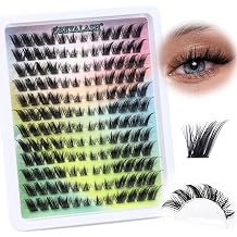 Obeyalash Cat Eye Cluster Lashes C Curl Wispy Lash Clusters Natural Look | 144pcs Eyelash Individuals Fox Eye Lashes Individual Cluster DIY Eyelash Extensions