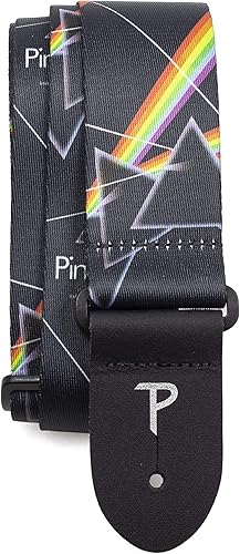 Perri's Leathers Ltd. - Correa de guitarra de poliéster con licencia oficial de Pink Floyd - Correa de guitarra ajustable de 39 a 58 pulgadas para