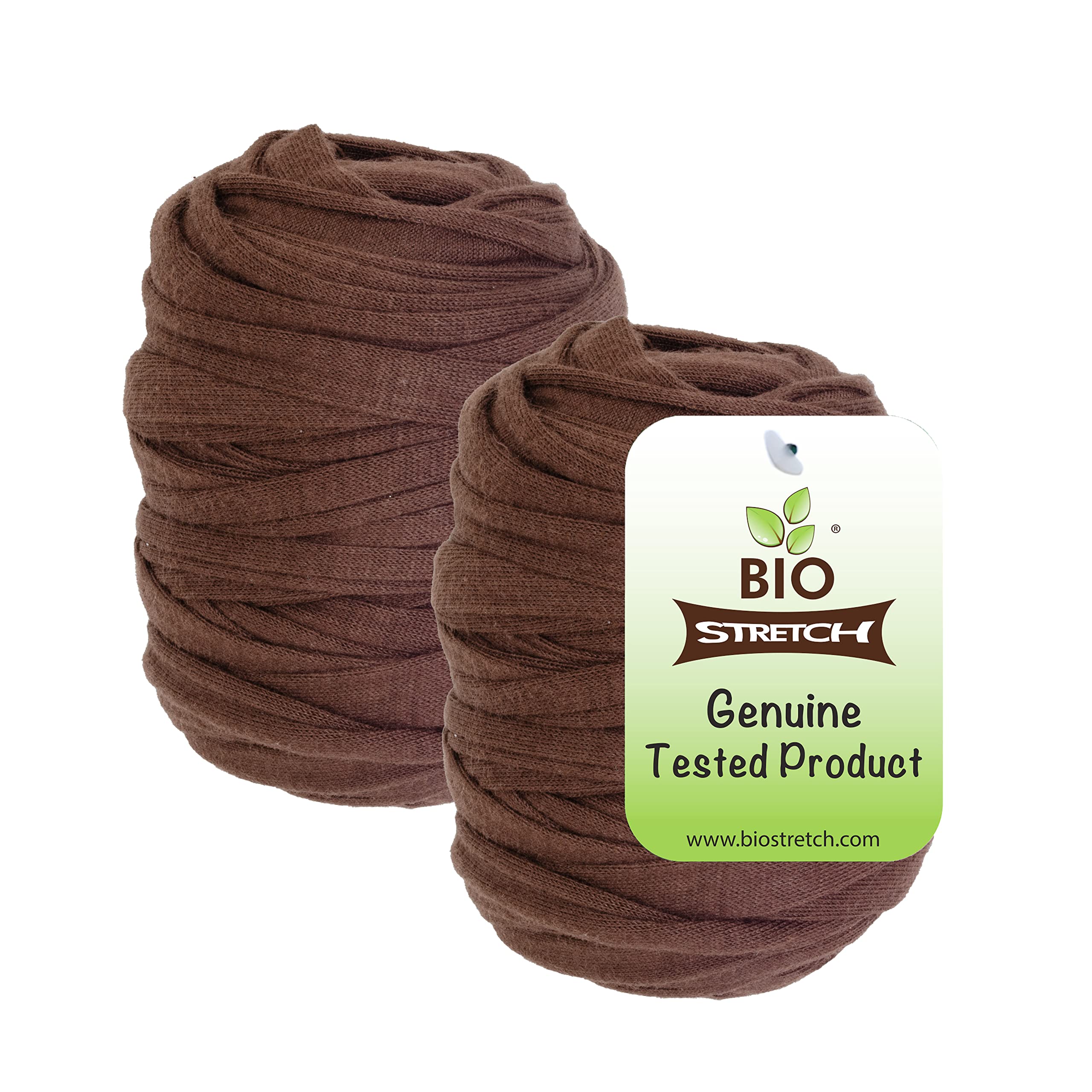 Bio-stretch Garden Plant Ties for Indoor & Outdoor Plants - Soft, Strong & Stretchy Cut-to-Length Brown Garden Twine (40M / 130 ft)
