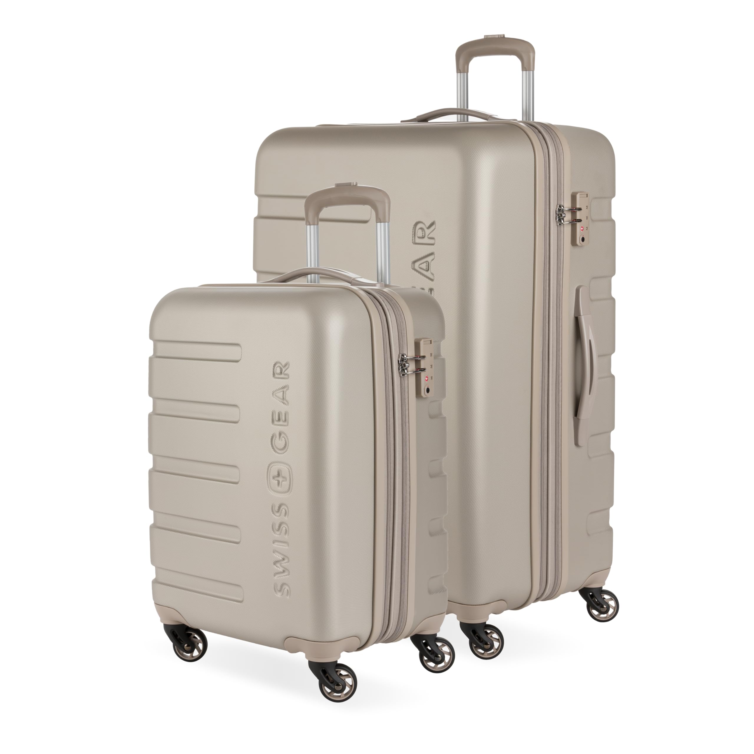 Photo 1 of *** SCRATCHES, CODE 000***
SWISSGEAR Signature Carry-On/Large Hardside Expandable Spinner Luggage Set, ABS Construction, TSA-Friendly Lock, Sand, 2-Piece Set (19/27-Inch)