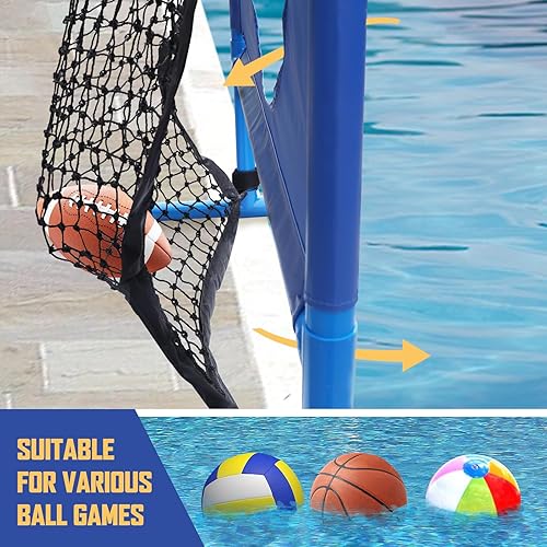 Miniatura 3 de Juego de fútbol de piscina con diseño de dos agujeros, adecuado para deportes acuáticos con múltiples pelotas