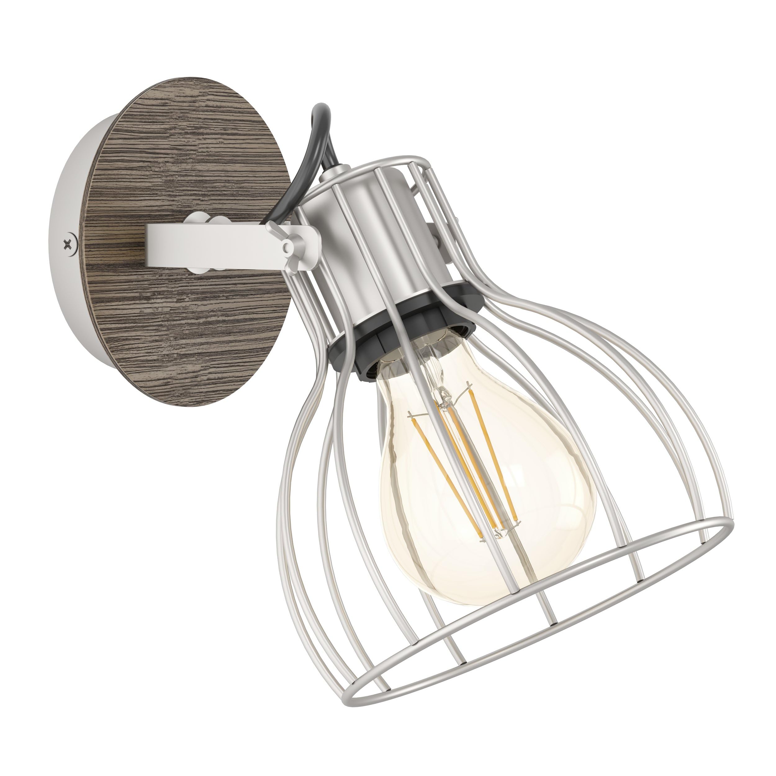 Eglo Applique murale Sambatello, lampe murale vintage 1 flamme style rétro