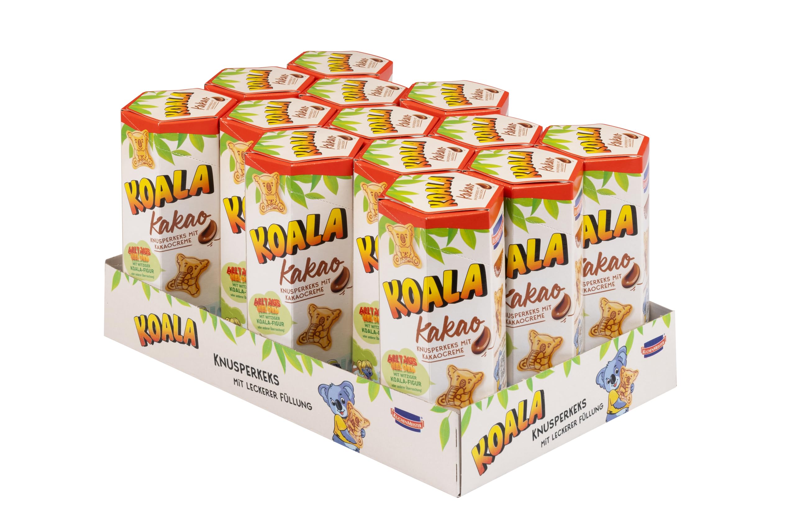 KuchenMeister Koala Kekse Kakao Creme Füllung 75 g | 13er Vorratspack | Knusprige Kekse | gefüllt mit leckerer Kakao Creme | ultimativer Nasch-Spaß | 13 x 75 g