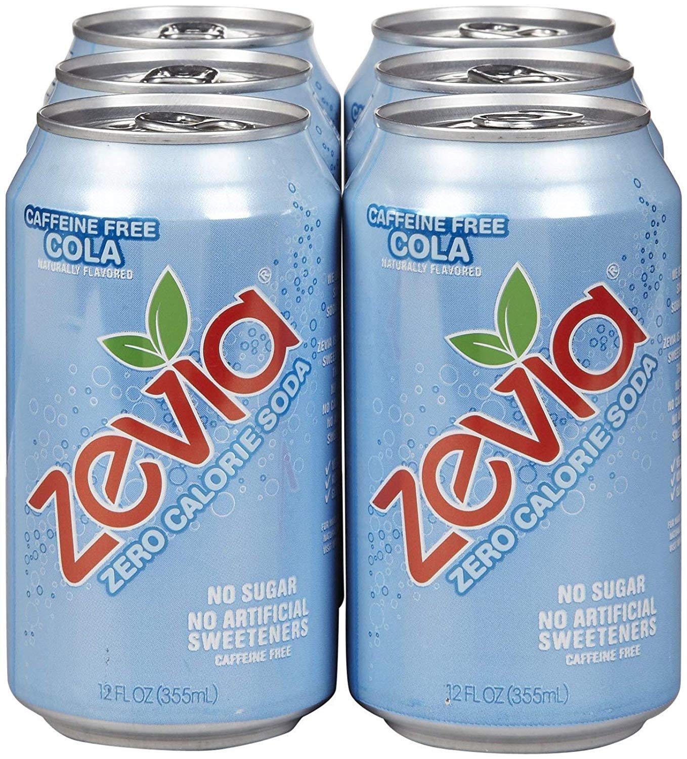 Zevia, Soda Cola Caffeine Free, 12 Fl Oz, 6 Pack Soda