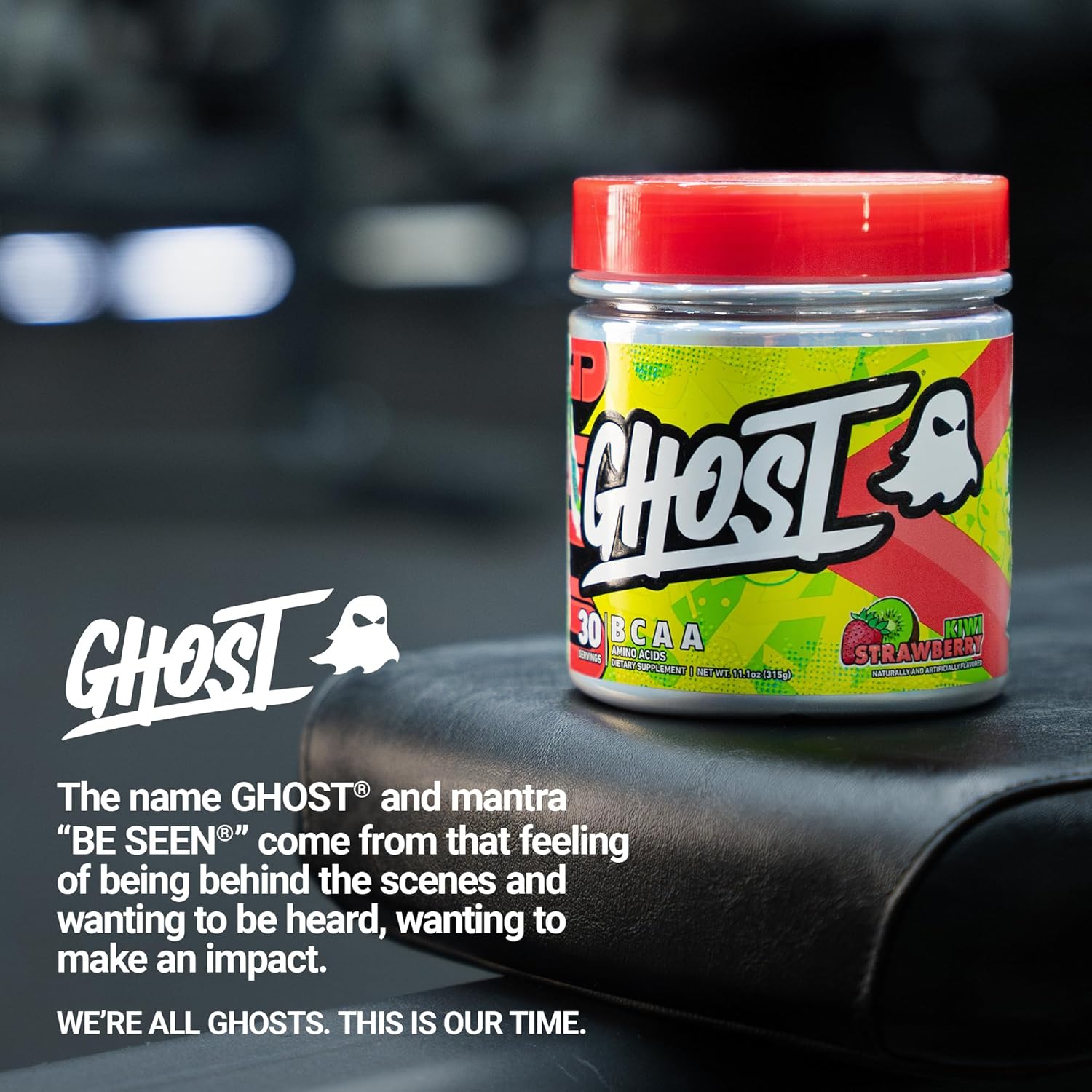 GHOST BCAA Powder Amino Acids Supplement, Kiwi Strawberry - 30 Servings - Sugar-Free Intra, Post & Pre Workout Amino Powder & Recovery Drink, 7G BCAA - Image 6