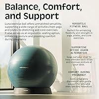 Vista 2 de Retrospec Luna Exercise Ball with Pump - Anti-Burst Fitness Equipment for Yoga, Core Training & Stability - Home Gym Swiss Ball for Office &