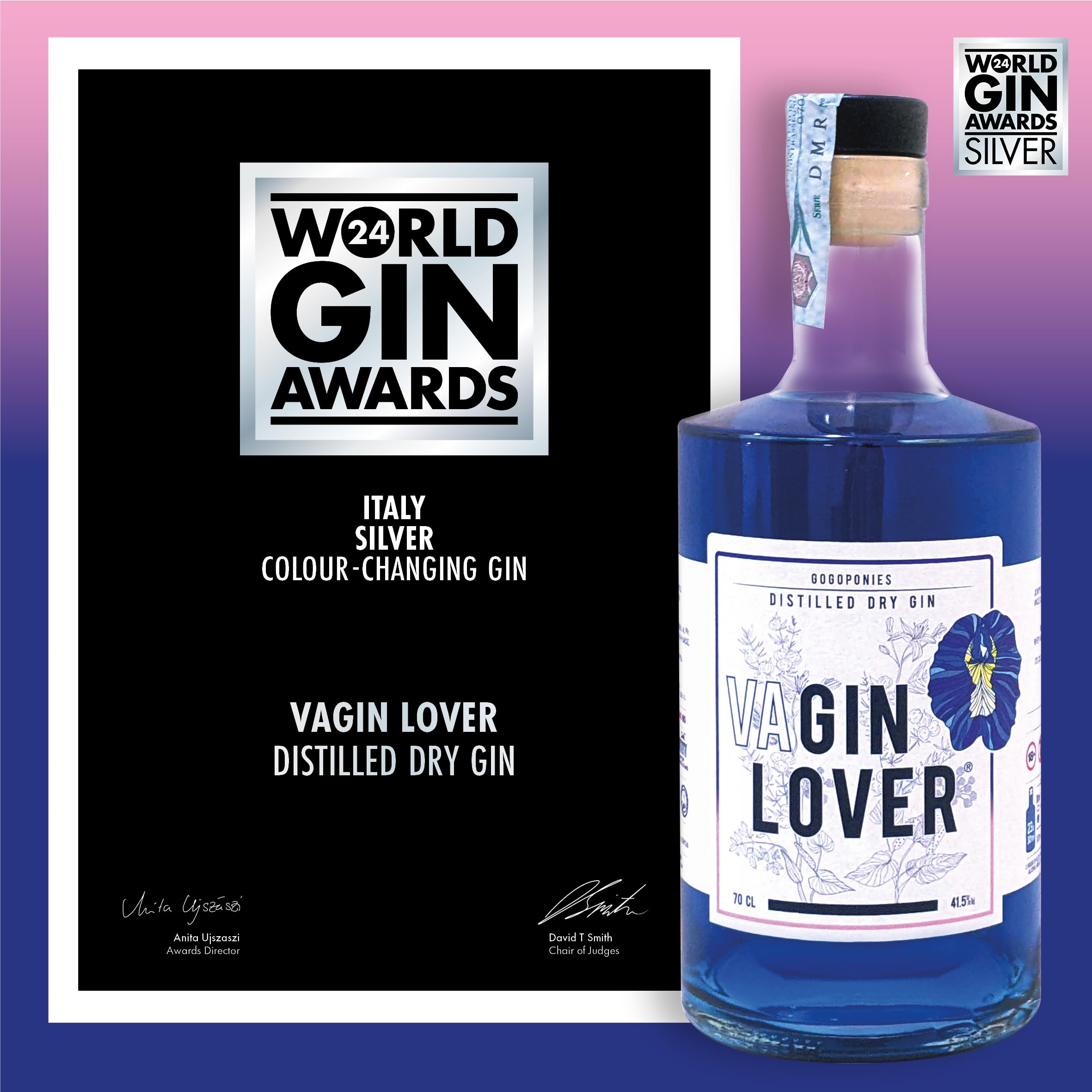VAGIN LOVER distilled dry gin | MINI | 6 bottiglie x 20 cl