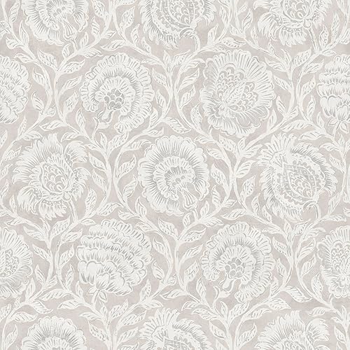 NuWallpaper Nabela Noor Home Aliviya Wheat Peel and Stick Wallpaper, NNS6507