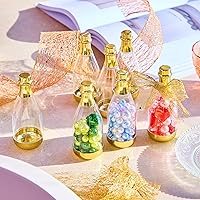 Vista 6 de Cunhill 54 botellas de caramelo de champán, regalos de despedida de soltera, mini botella para baby shower, recipientes pequeños de plástico