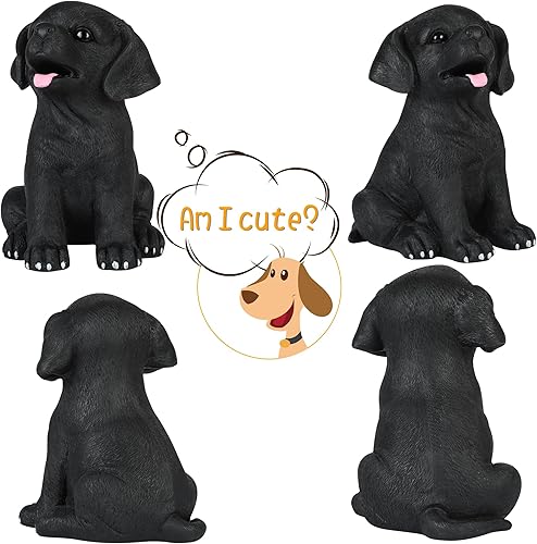 Miniatura 2 de H&W Black Labrador Dog - Alcancía inastillable para perros, banco de dinero creativo, puede almacenar 1000 monedas, el mejor regalo de cumpleaños