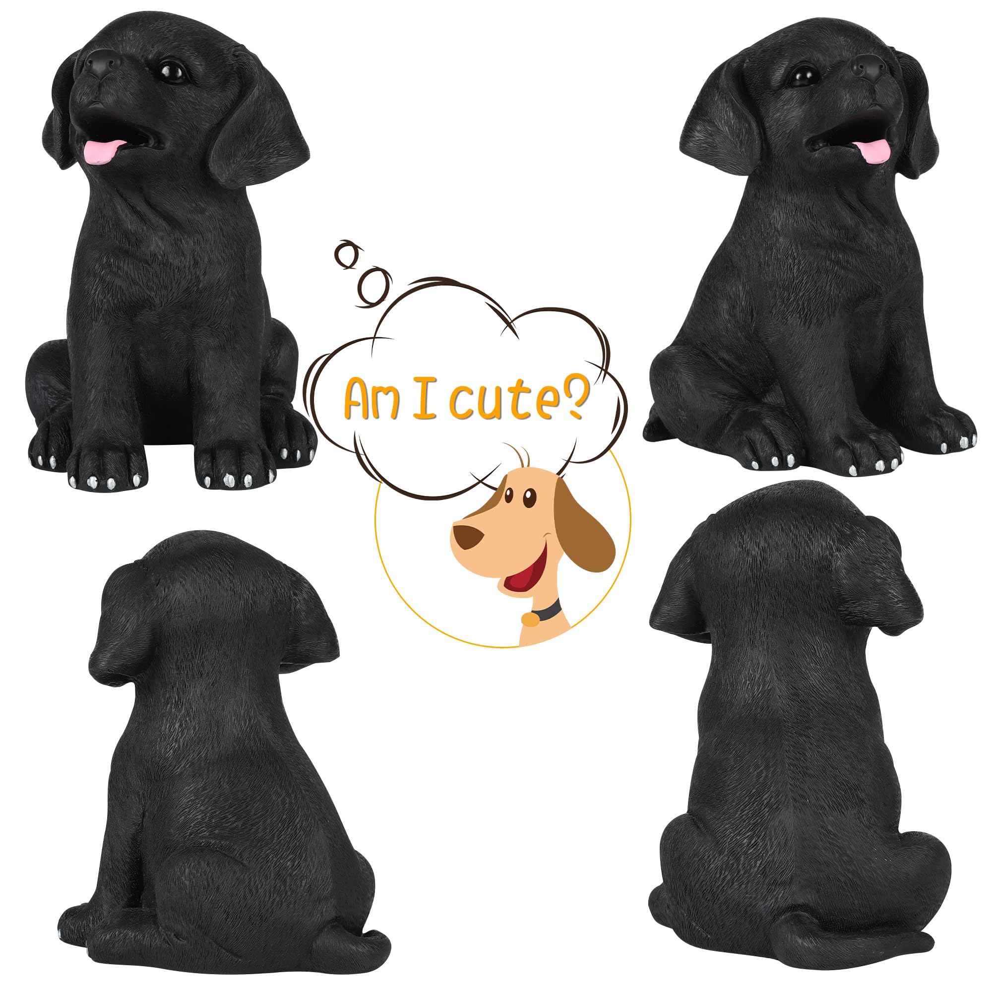 H&W Black Labrador Dog Coin Money Bank, Shatterproof Dog Piggy Bank, Creative Money Bank, Can Store 1000 Coins, Best Bitrthday Gift (WK34-D3)