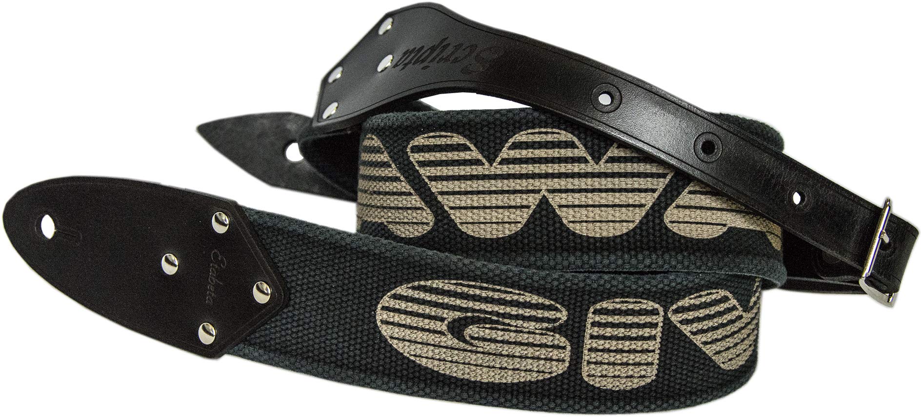 Sangle Guitare Queen - DON'T STOP ME NOW - Coton Bio Et Crochets En Cuir Véritable Tanné Végetal – Etabeta Artigiano Toscano - Made In Italy (noir Lavé