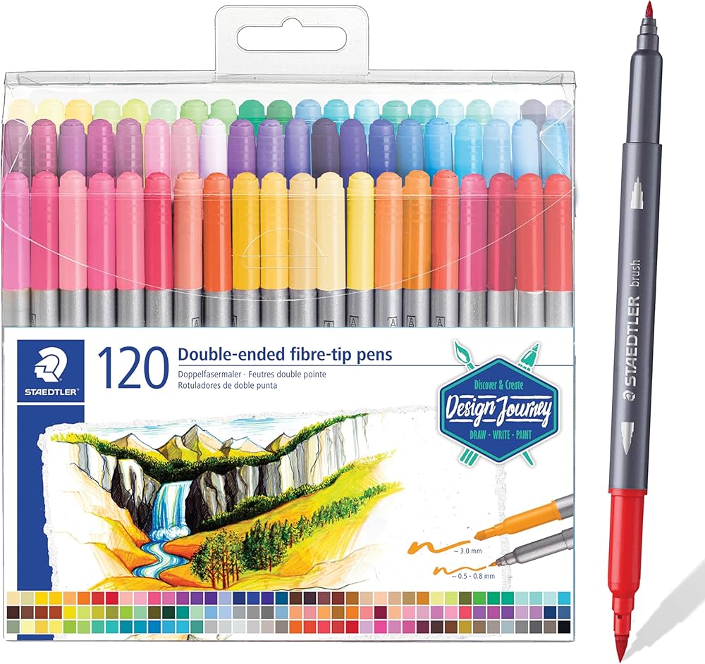 Amazon | STAEDTLER (ステッドラー) 両端ファイバーチップペン