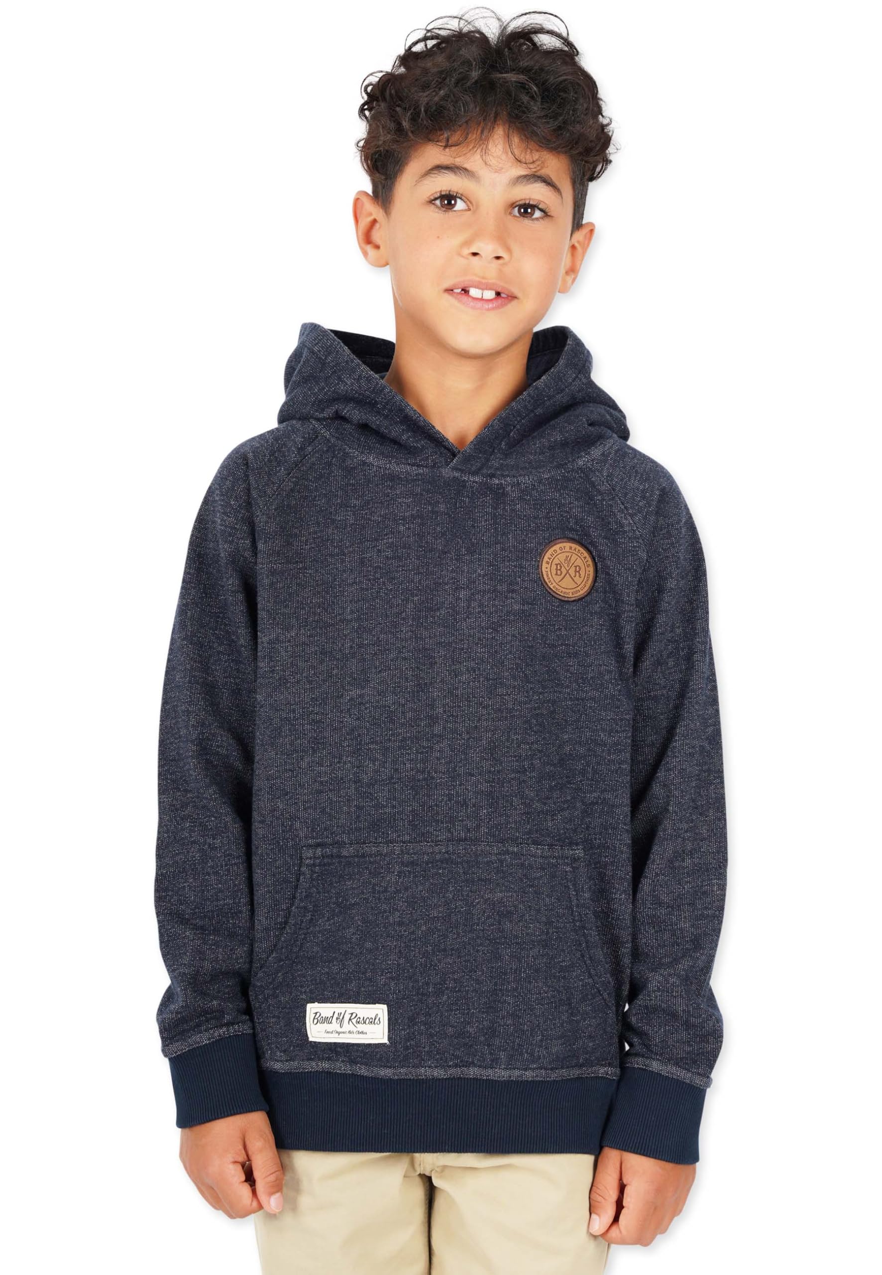 Band of Rascals Kinder Kapuzenpullover Denim Raglan aus Bio-Baumwolle