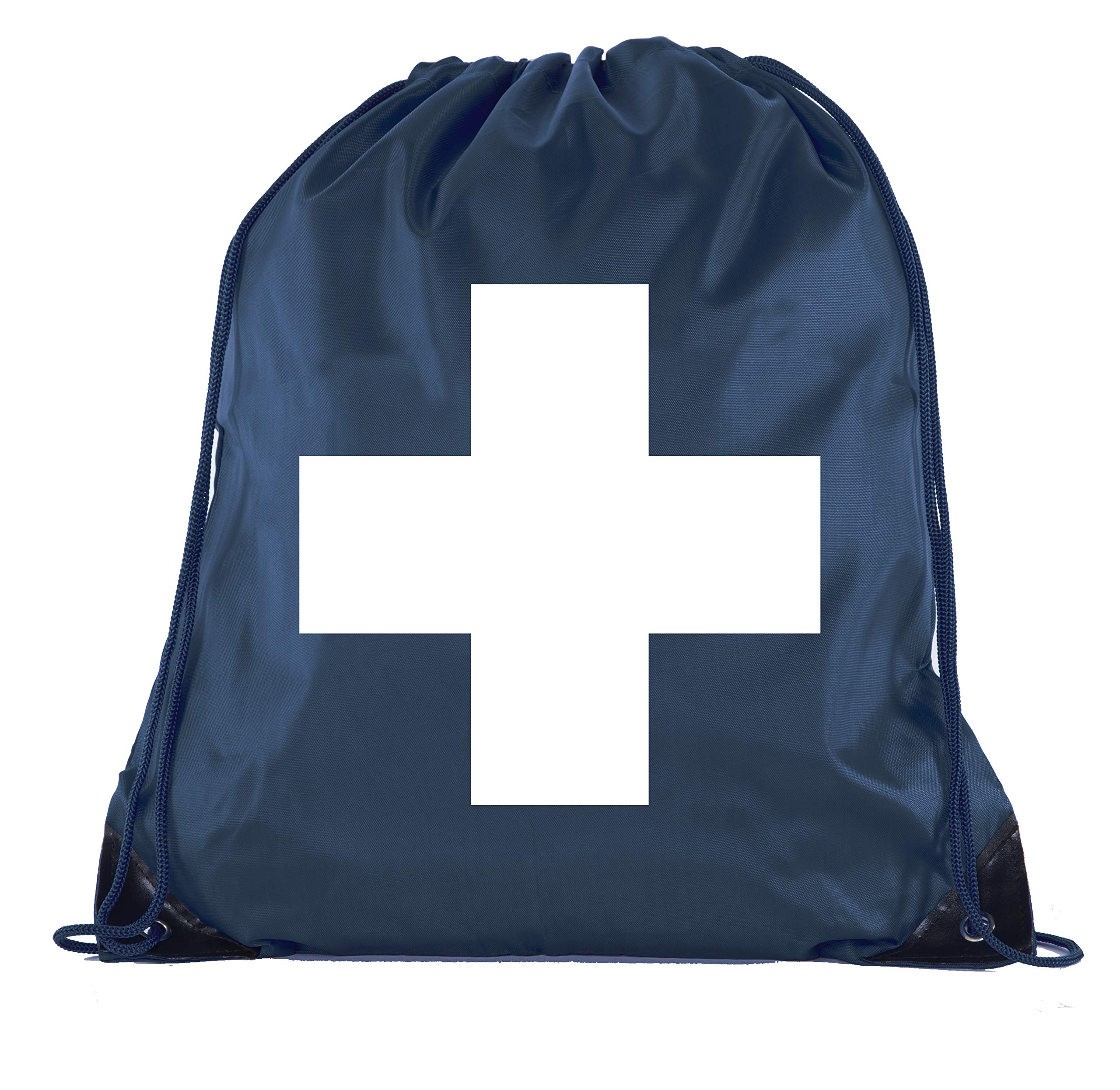 Mato &amp; Hash First Aid Backpack Drawstring Medical Bag for Emergencies or Epi Pen &amp; Medicine - 10PK Navy CA2500FirstAid S5