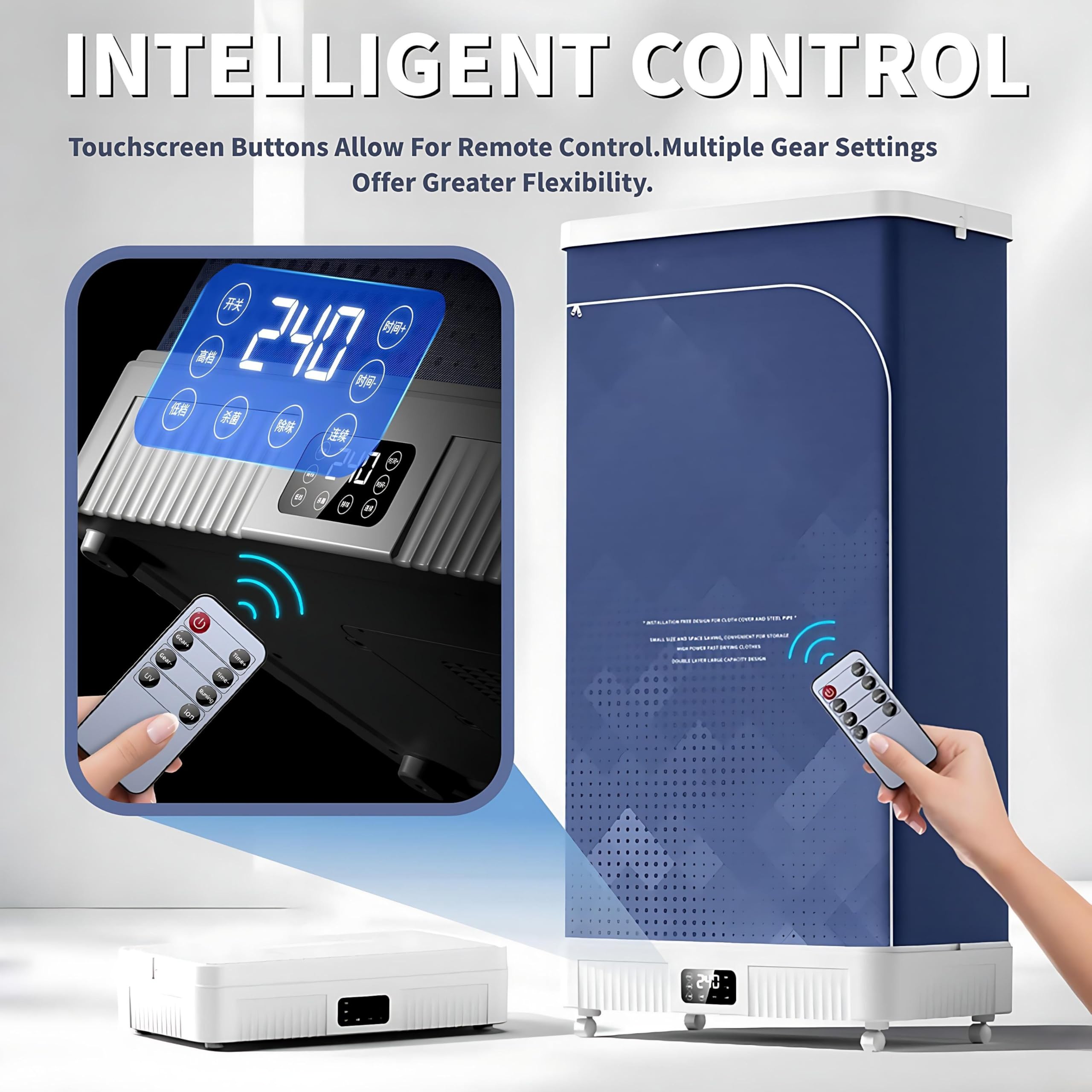 2000w Secadora De Ropa Portátil - Mini/Compacta,Automática, Inteligente, con Temporizador Ajustable, Apta para Ropa Y Tejidos, Secado Rápido