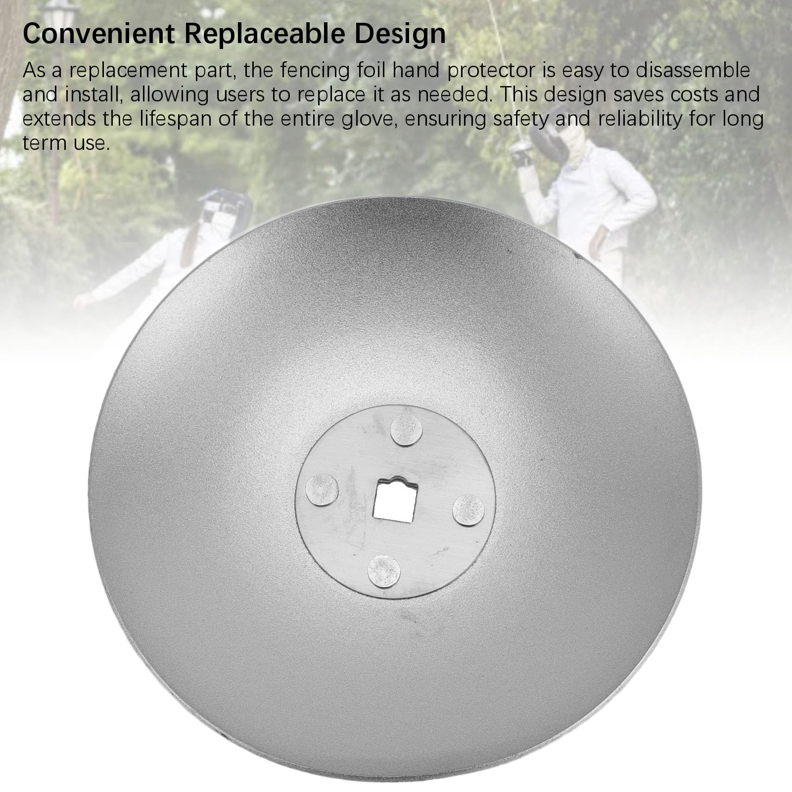 HERCHR Garde-Main d'escrime 2 pièces, Plaque de Protection de Main d'escrime, Protecteur de Sabre en Acier Inoxydable, Feuille de Protection d'épée Epee pour l'entraînement