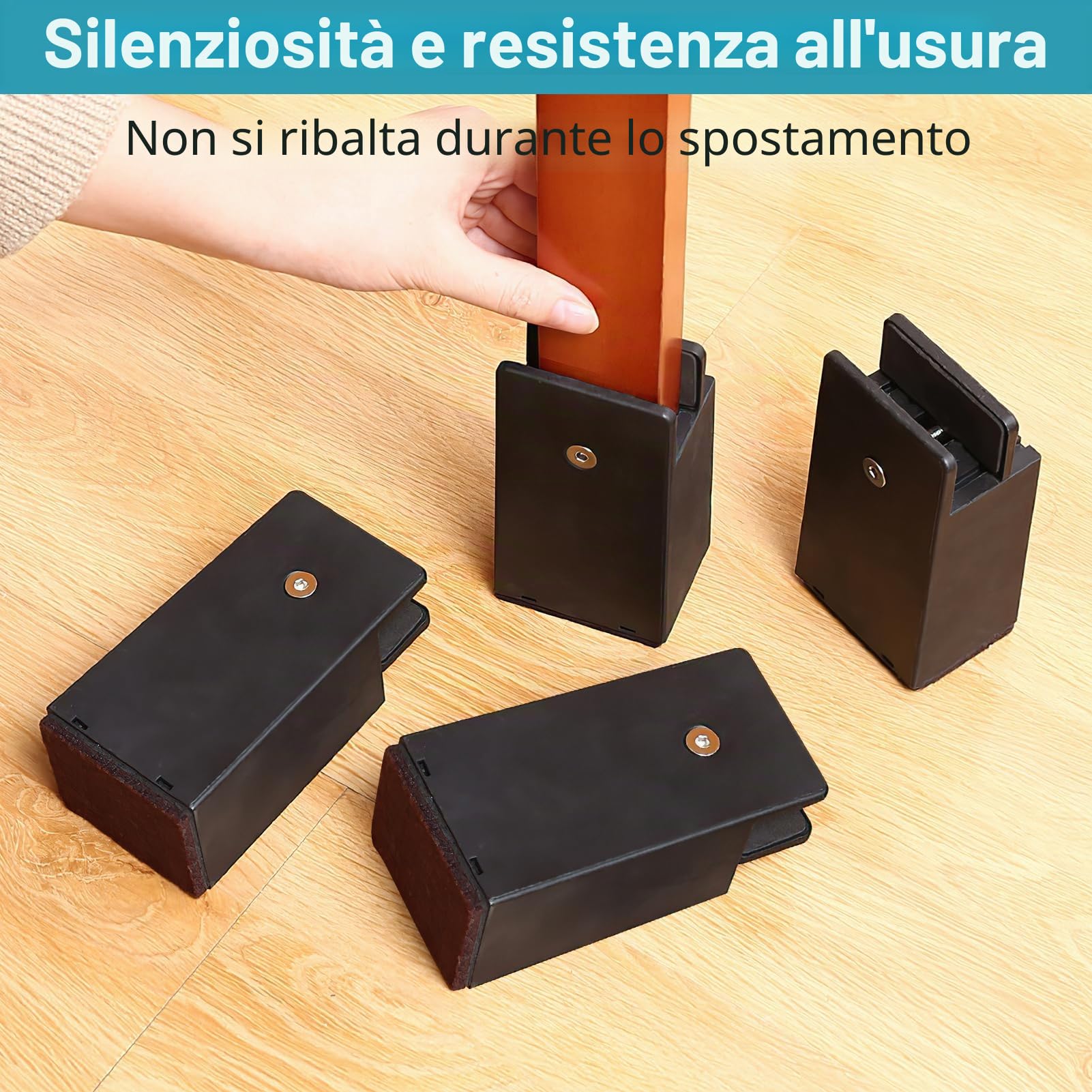 4 rialzi per mobili da 10 cm, rialzo regolabile con morsetto a vite, rialzo per sedie a letto, rialzo per divano, rialzo per mobili da 10 – 37 mm di larghezza