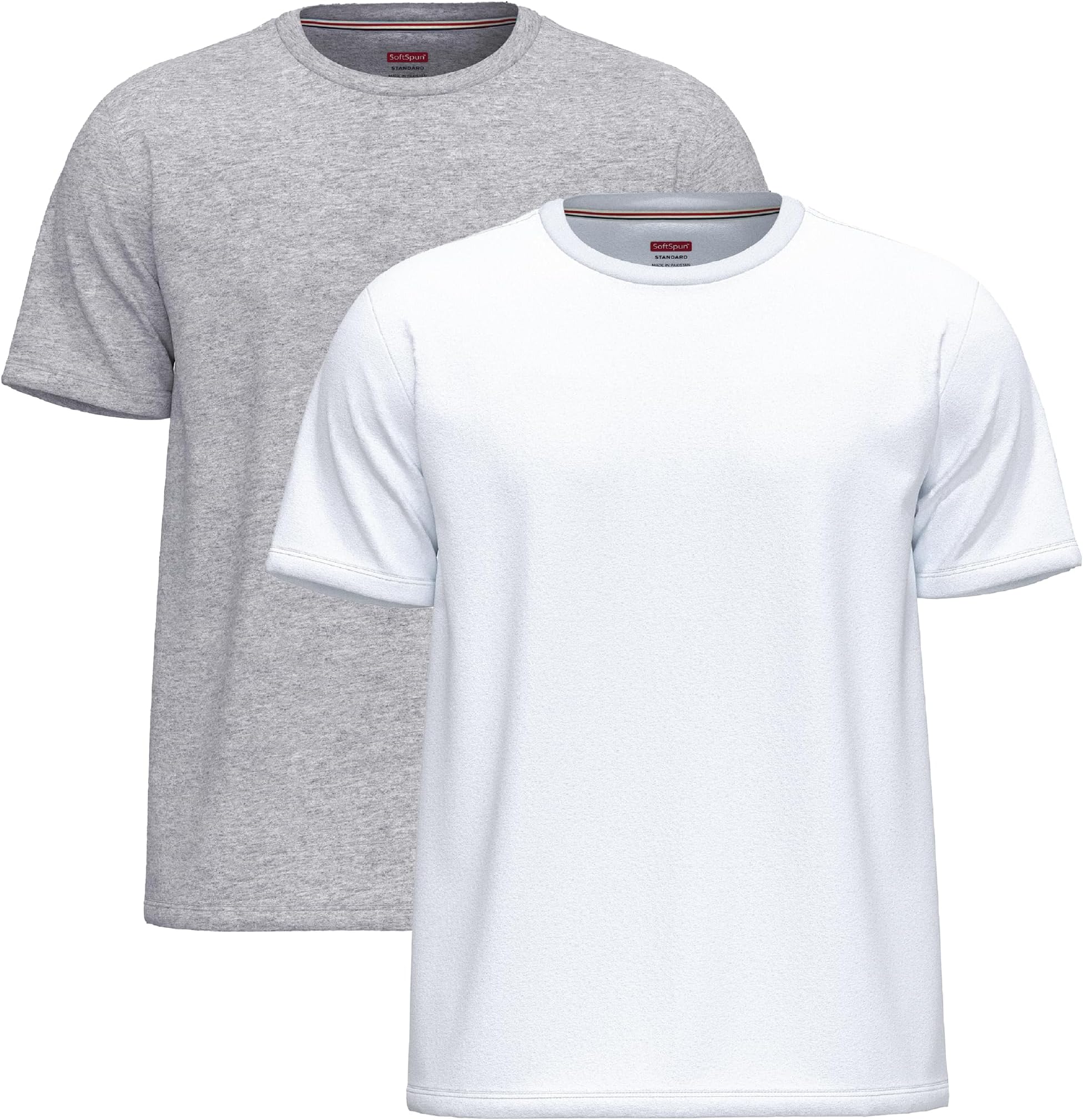2 Pack T Shirts for Men UK 100% Cotton Tshirts | Plain Crew Neck Mens T Shirts Multipack