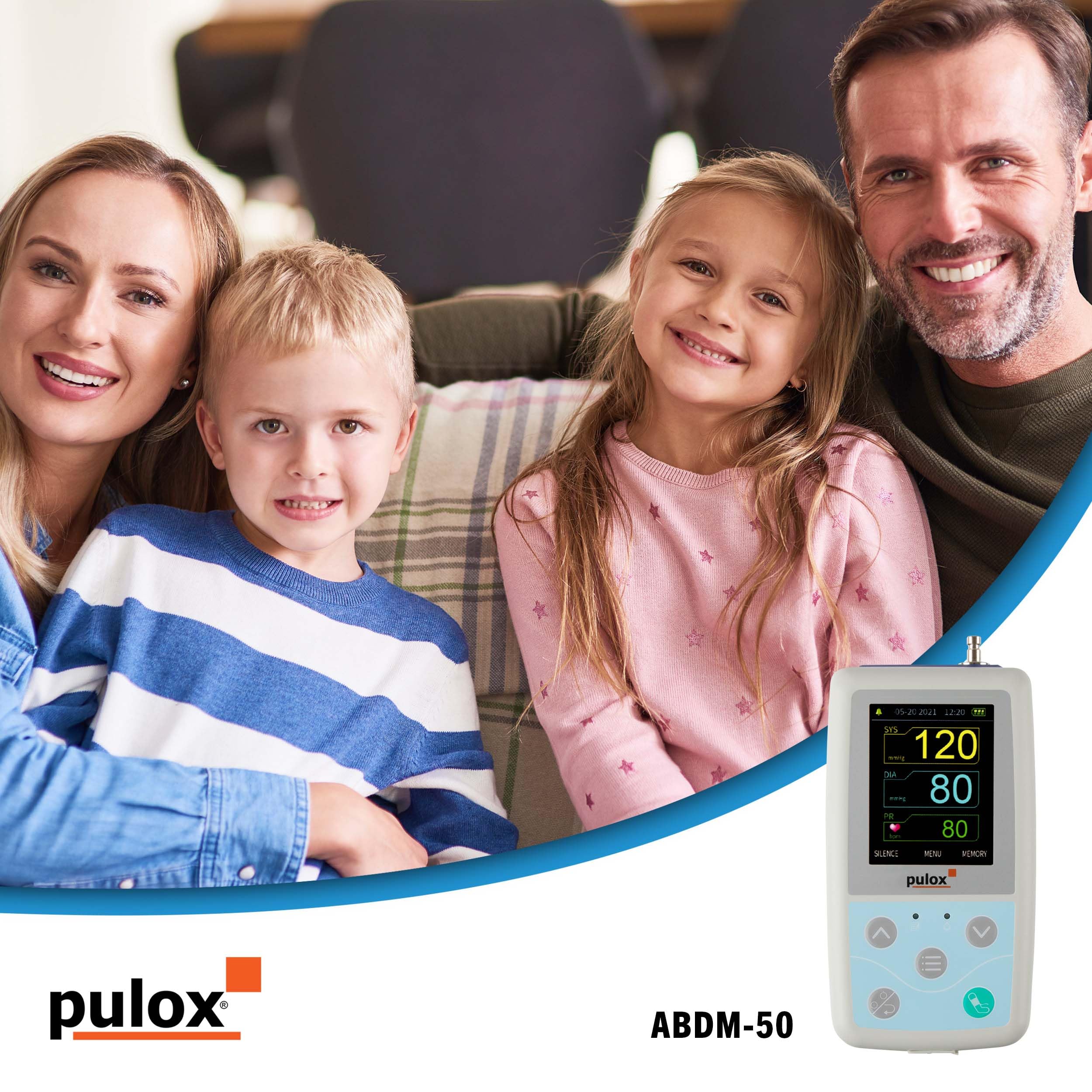 Pulox ABDM-50 Tensiómetro Ambulatorio - Medición automática de la Tensión Arterial durante 24 horas
