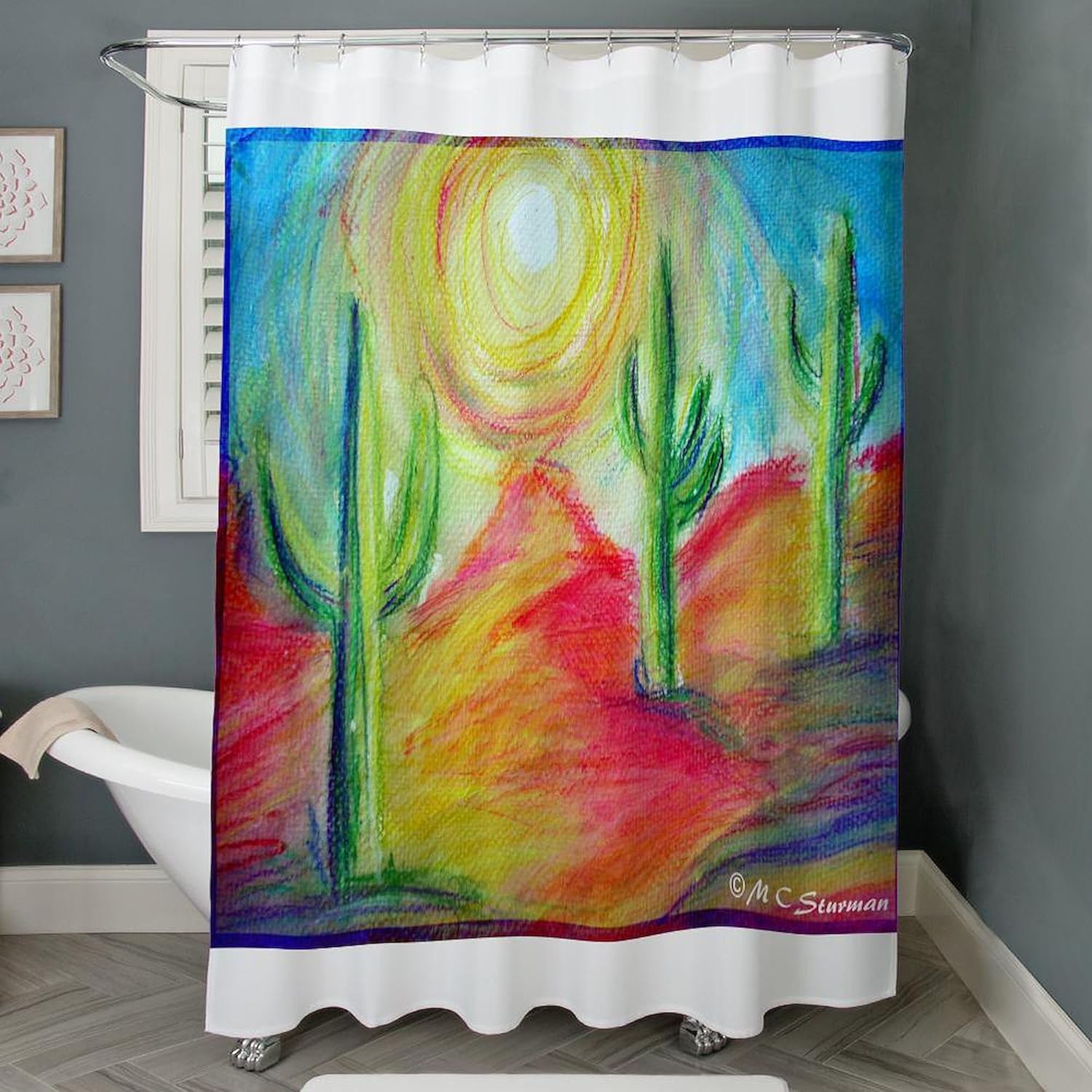 CafePress Desert, Southwest Art Decorative Fabric Shower Curtain