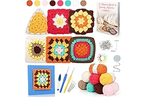Katech Crochet Kit for Beginners: Learn to Crochet Granny Squares with Ease