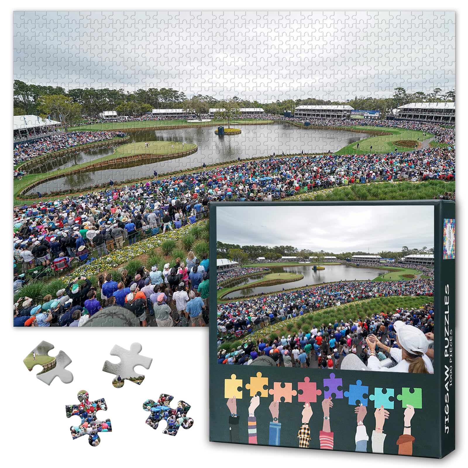 1000 Piece Jigsaw Puzzle for Adults TPC Sawgrass Golf Course Wall Art Premium Paper Puzzle Challenging Game Florida Landscape Scenery for Home Office Decor 27.5x19.7 Inches