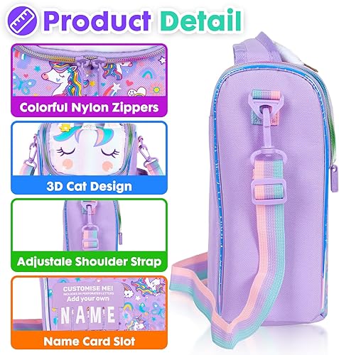 Miniatura 4 de Bolsa de almuerzo aislada para niños, bolsa de comida grande para el regreso a la escuela, para niñas, niños, hombres, mujeres, con soporte para