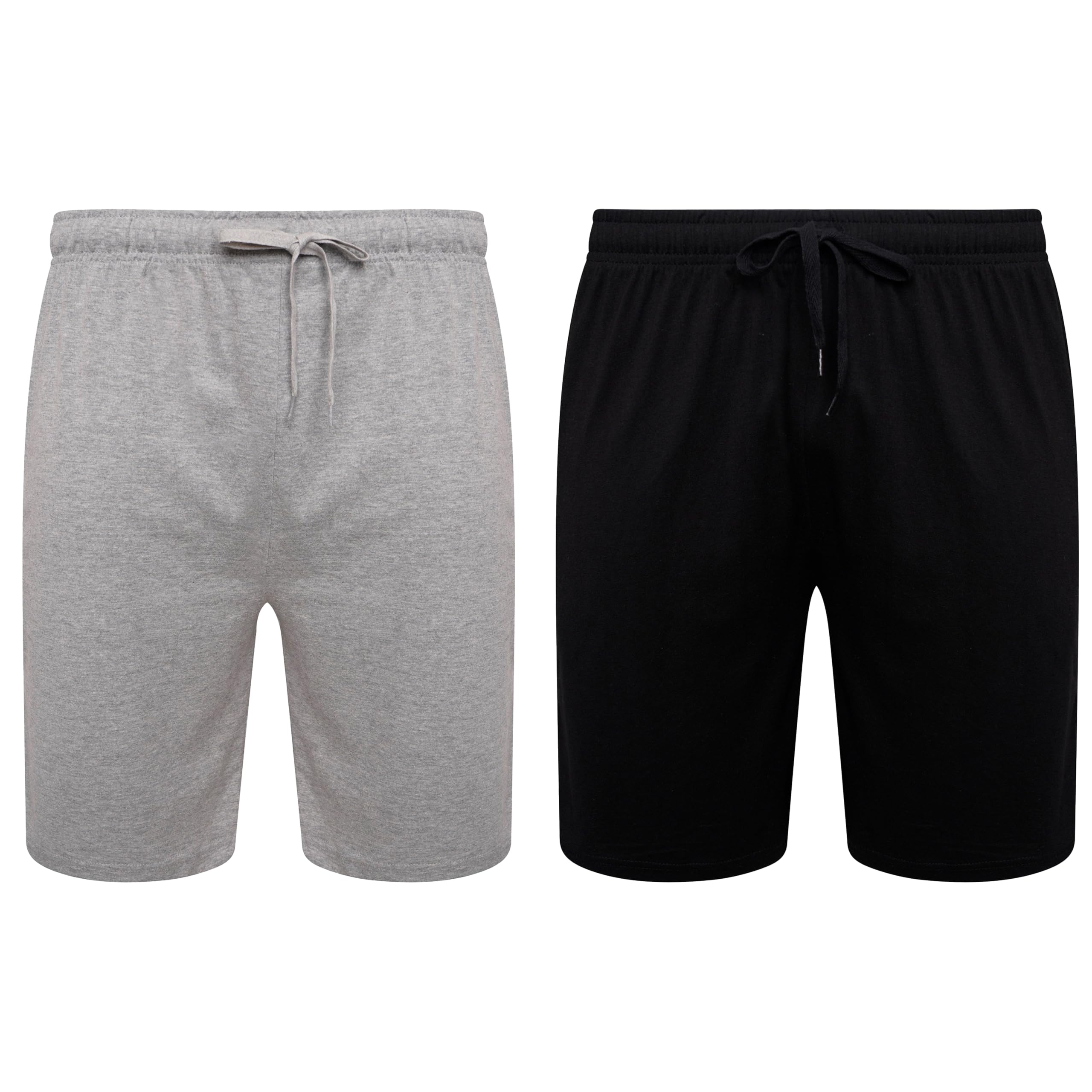Mens Lounge Shorts Pyjama Bottoms Jersey PJ Short for Men 100% Organic Cotton Pajama Loungewear Pack of 2-image-9