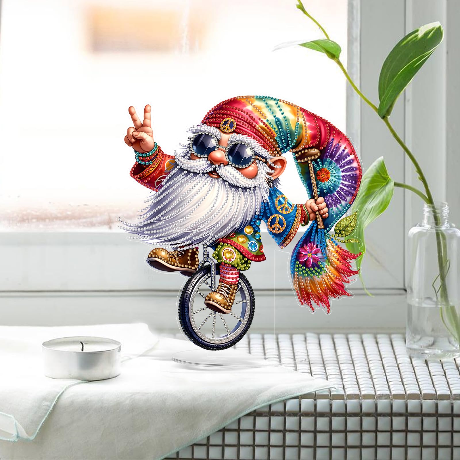 EOBROMD Diamond Painting Desktop Deco Dwarf, DIY 5D