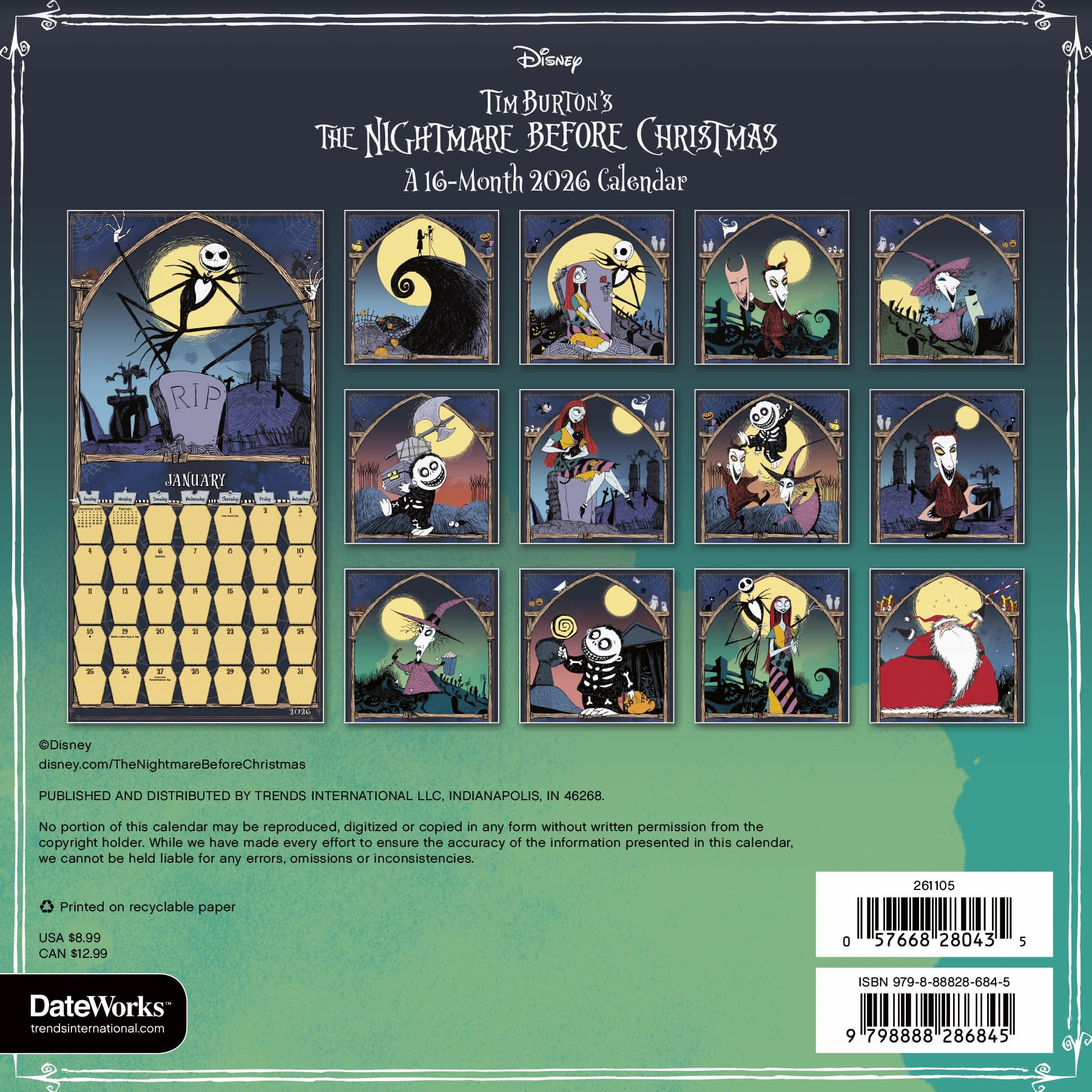 Amazon.com: Nightmare Before Christmas Calendar 2026