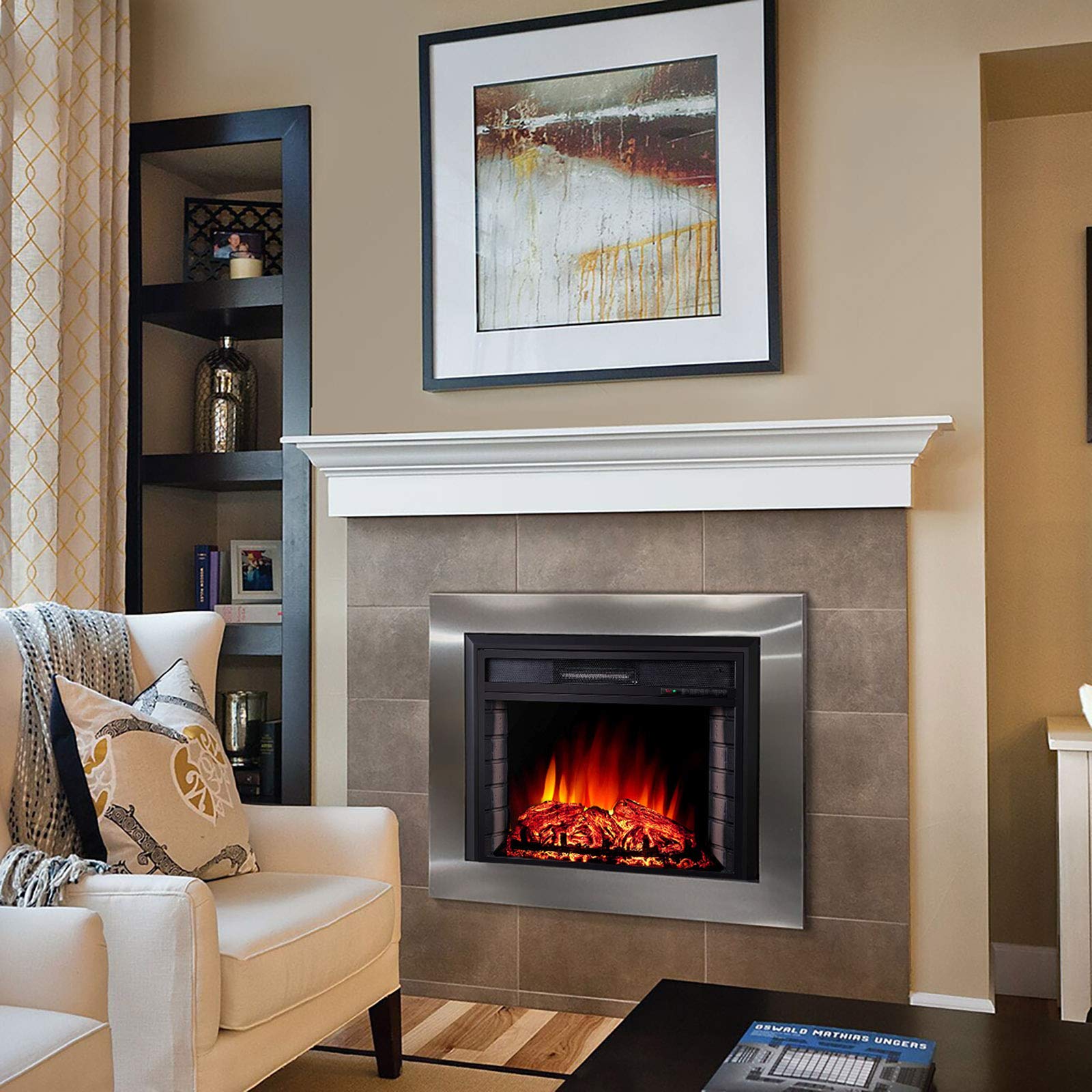 Buy DKIEI Wall Recessed ed Fire Electric Fireplace Suite with Remote