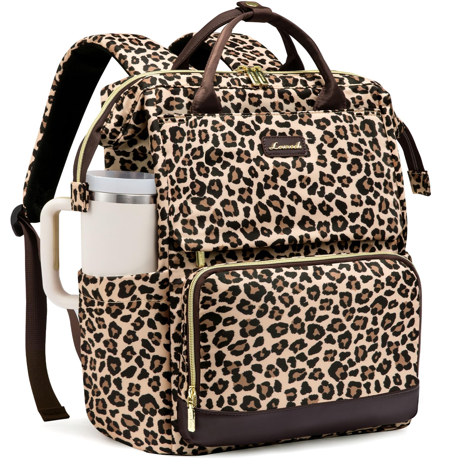 LOVEVOOK Laptop Backpack Leopard Print