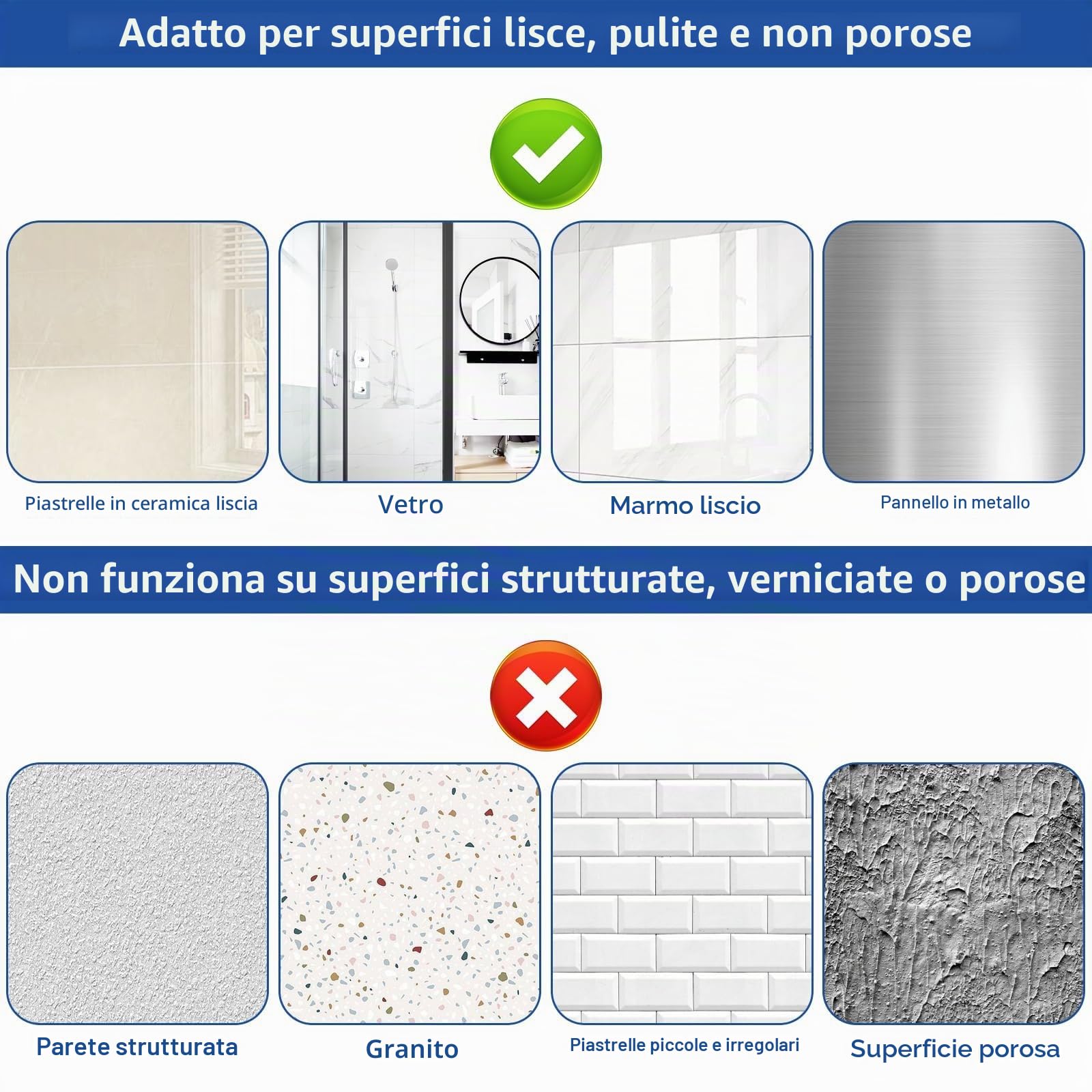 Maniglia per anziani, 2 pezzi, per doccia con ventosa, senza foratura, antiscivolo per doccia e bagno, tenuta forte fino a 110 kg, maniglia di sicurezza per anziani, grigio, 30 cm
