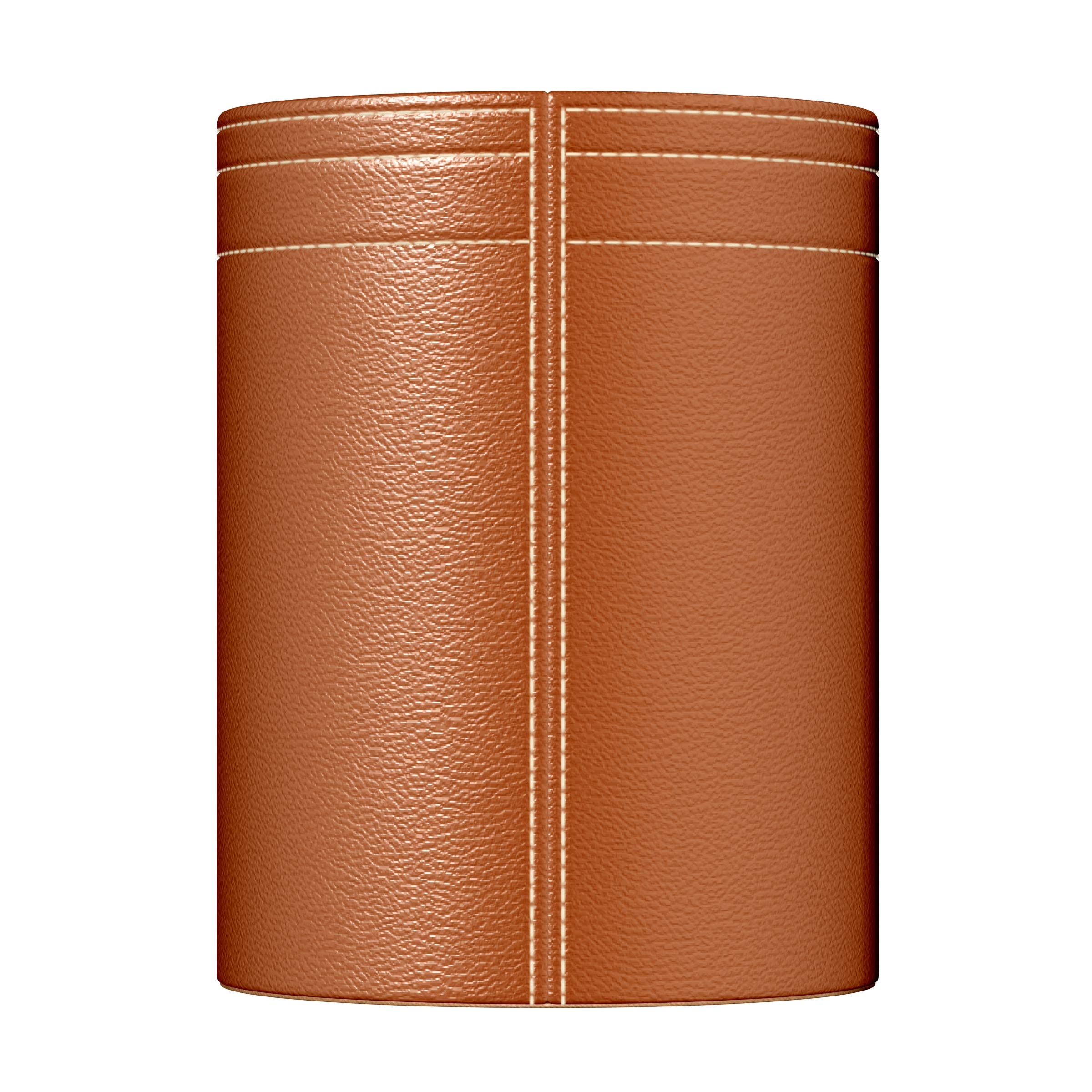 Portapenne in pelle cognac