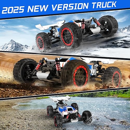 Miniatura 5 de Autos de control remoto sin escobillas 116, Max 62 mph todoterreno todo terreno, camión Monster Truck RC 4WD con control remoto de 2.4 GHz y 2