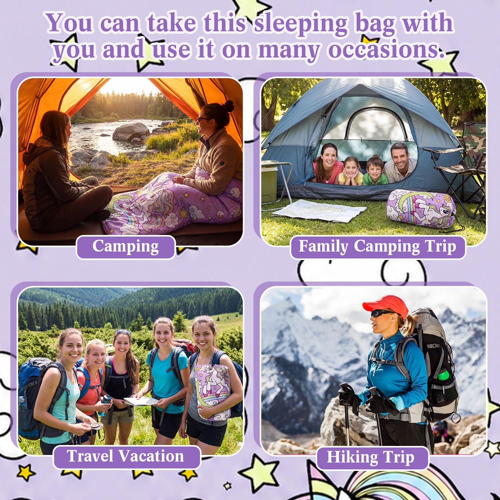 Kids Camping Sleeping Bag - Warm Waterproof Sack -7 Kids Camping Sleeping Bag - Warm Waterproof Sack -7