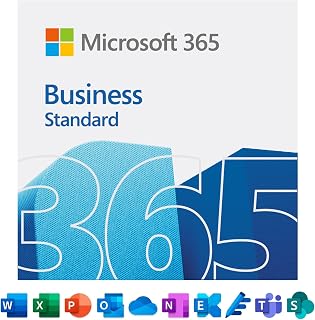 Microsoft 365 Business Standard​ | Office 365 apps | 1 personne | 1 an ​| PC/MAC, tablette et smartphone | Téléchargement