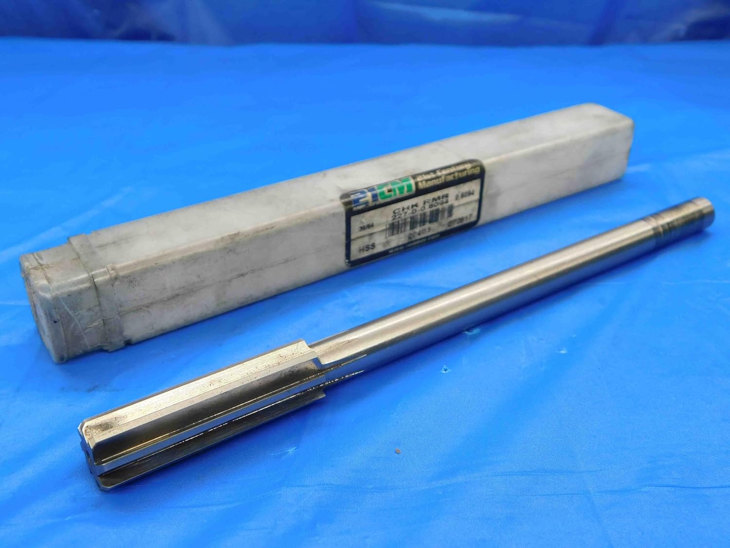 AP 39/64 O.D. HSS Chucking Reamer 8 Flute .6093 ONSIZE Straight Shank USA Made - CB0135CB2