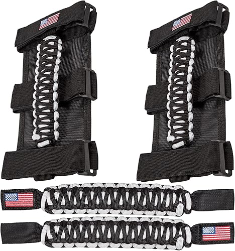 Asas de agarre de barra antivuelco+mango de agarre para reposacabezas para Jeep Wrangler YJ TJ JK JKU JL JLU Sport Sahara Freedom Rubicon Unlimited