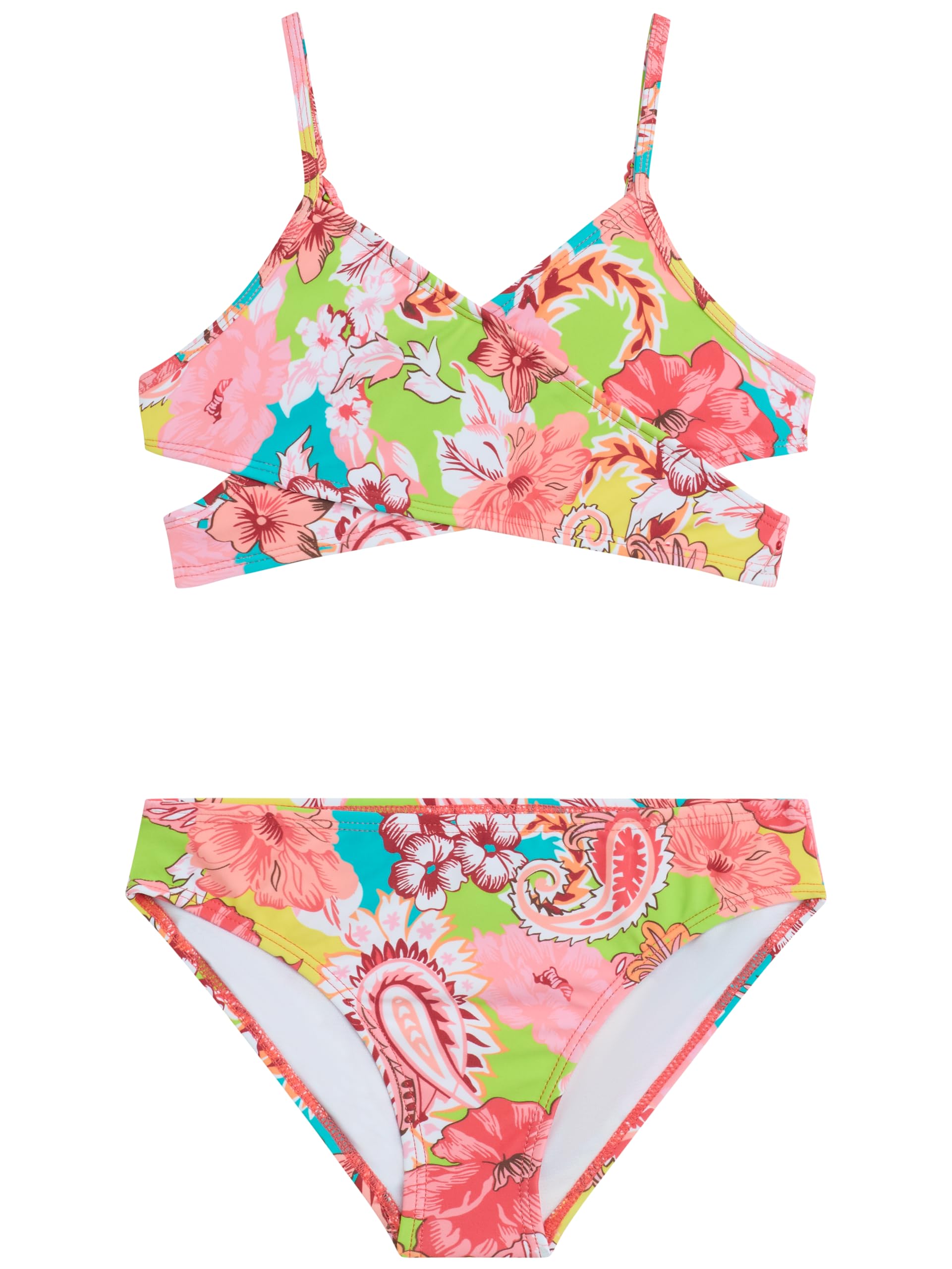 Kanu Surf Girls' Coral Reef Beach Sport Wrap Around Bikini 2-piece Swimsuit